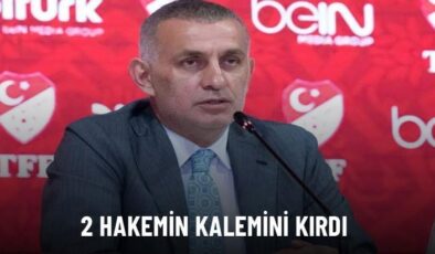 2 hakemin kalemini kırdı