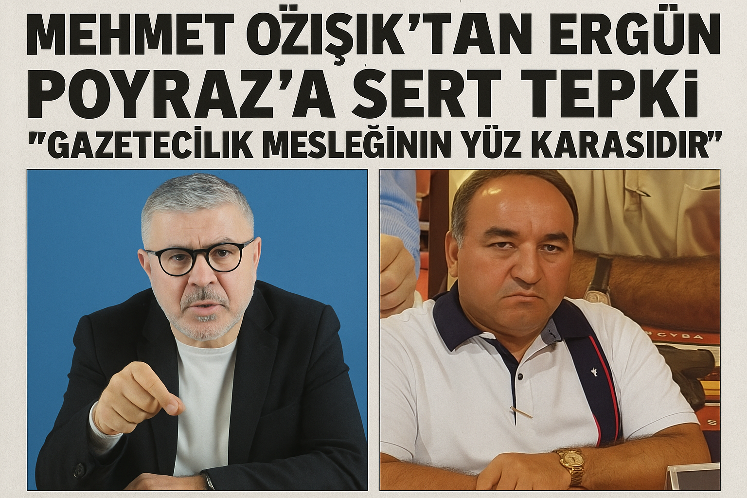 Mehmet Özışık’tan Ergün Poyraz’a Sert Tepki: “Gazetecilik Mesleğinin Yüz Karasıdır”